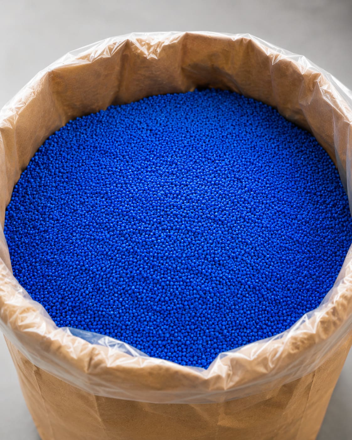 Blue thermosetting powder coating granules